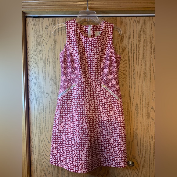 Tabitha Dresses & Skirts - Anthropologie Tabitha Burgundy & White Print Crepe Mini Dress EUC